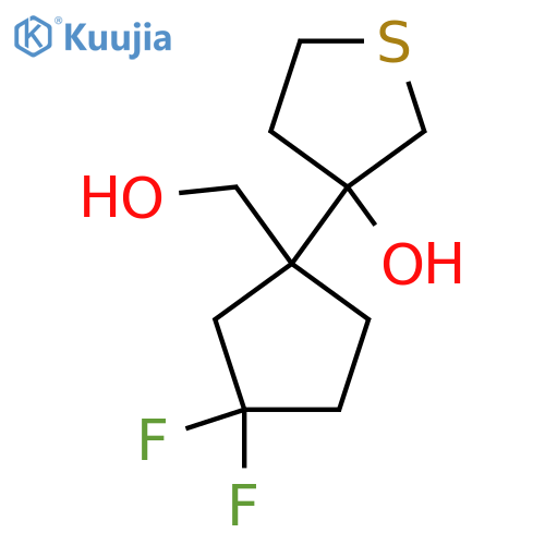 3-3,3-difluoro-1-(hydroxymethyl)cyclopentylthiolan-3-ol structure