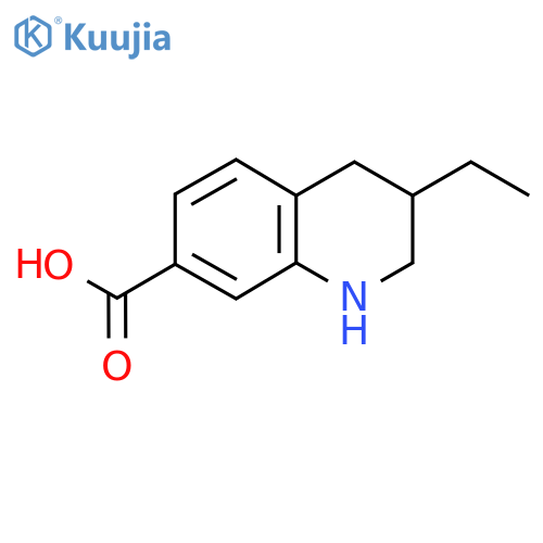 3-ethyl-1,2,3,4-tetrahydroquinoline-7-carboxylic acid structure