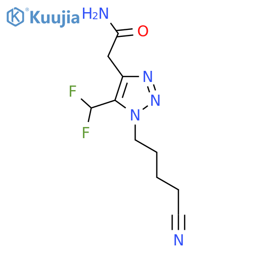 2-1-(4-cyanobutyl)-5-(difluoromethyl)-1H-1,2,3-triazol-4-ylacetamide structure