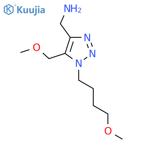 1-(4-methoxybutyl)-5-(methoxymethyl)-1H-1,2,3-triazol-4-ylmethanamine structure