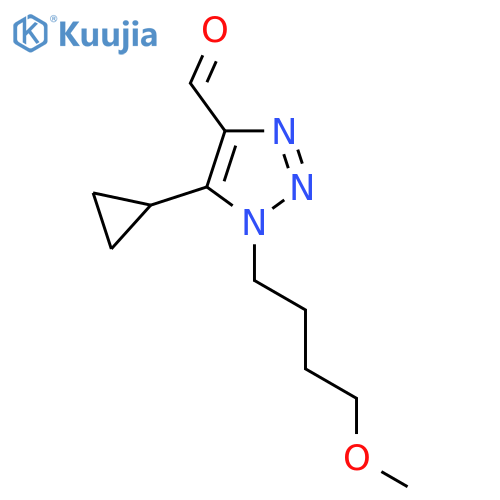 5-cyclopropyl-1-(4-methoxybutyl)-1H-1,2,3-triazole-4-carbaldehyde structure