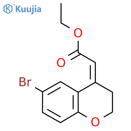 ethyl 2-(4Z)-6-bromo-3,4-dihydro-2H-1-benzopyran-4-ylideneacetate structure