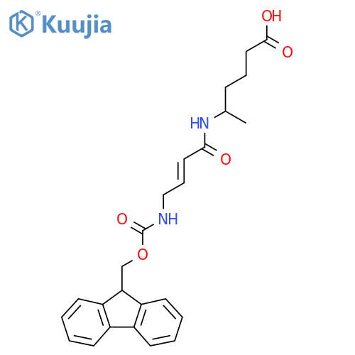5-4-({(9H-fluoren-9-yl)methoxycarbonyl}amino)but-2-enamidohexanoic acid structure