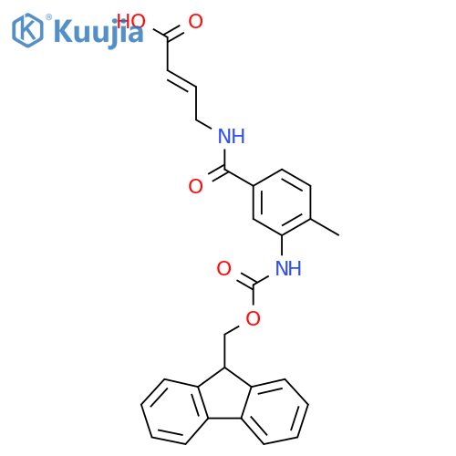 4-{3-({(9H-fluoren-9-yl)methoxycarbonyl}amino)-4-methylphenylformamido}but-2-enoic acid structure