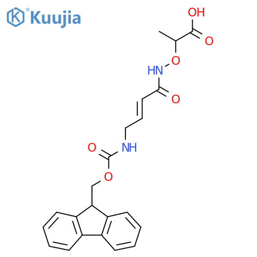 2-{4-({(9H-fluoren-9-yl)methoxycarbonyl}amino)but-2-enamidooxy}propanoic acid structure
