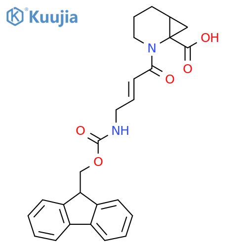2-4-({(9H-fluoren-9-yl)methoxycarbonyl}amino)but-2-enoyl-2-azabicyclo4.1.0heptane-1-carboxylic acid structure