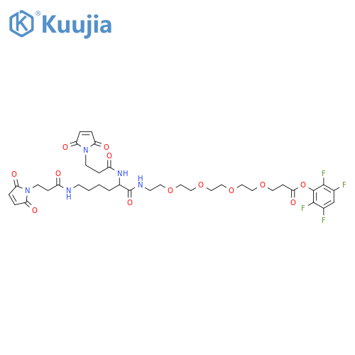 Bis-mal-lysine-peg4-tfp ester structure