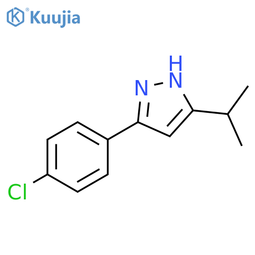 1H-Pyrazole, 3-(4-chlorophenyl)-5-(1-methylethyl)- structure