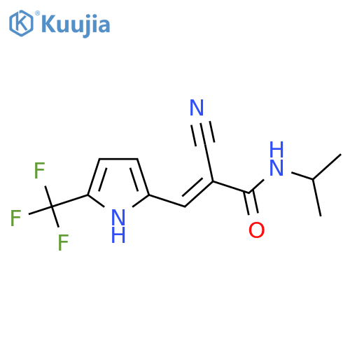 2-cyano-N-(propan-2-yl)-3-5-(trifluoromethyl)-1H-pyrrol-2-ylprop-2-enamide structure