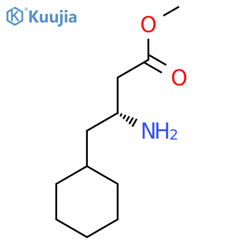 methyl (3R)-3-amino-4-cyclohexylbutanoate structure