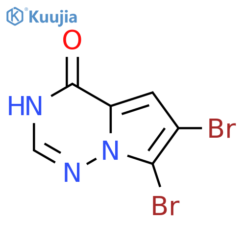 6,7-dibromo-3H,4H-pyrrolo[2,1-f][1,2,4]triazin-4-one structure