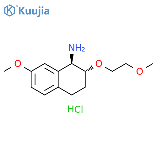 rac-(1R,2R)-7-methoxy-2-(2-methoxyethoxy)-1,2,3,4-tetrahydronaphthalen-1-amine hydrochloride, trans structure