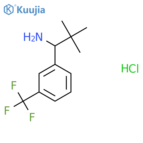 2,2-Dimethyl-1-[3-(trifluoromethyl)phenyl]propan-1-amine;hydrochloride structure