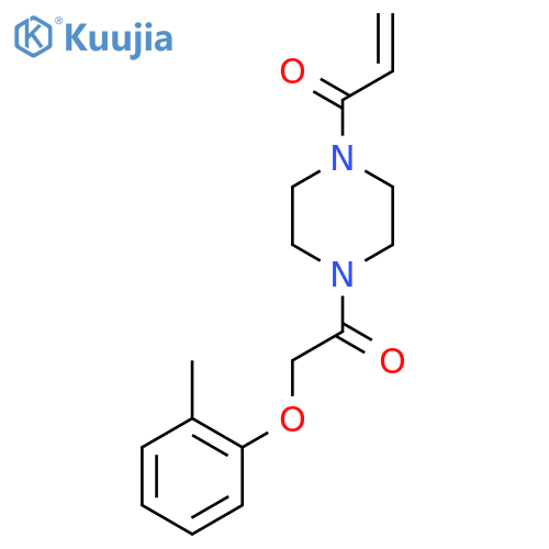 1-{4-[2-(2-Methylphenoxy)acetyl]piperazin-1-yl}prop-2-en-1-one structure