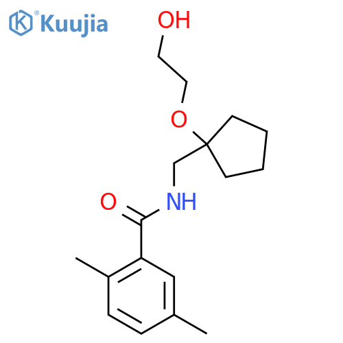 N-{1-(2-hydroxyethoxy)cyclopentylmethyl}-2,5-dimethylbenzamide structure
