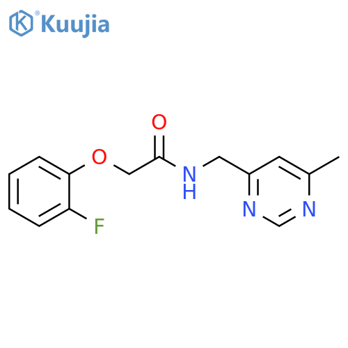 2-(2-fluorophenoxy)-N-[(6-methylpyrimidin-4-yl)methyl]acetamide structure