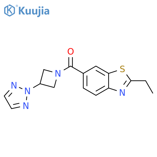 2-ethyl-6-[3-(2H-1,2,3-triazol-2-yl)azetidine-1-carbonyl]-1,3-benzothiazole structure