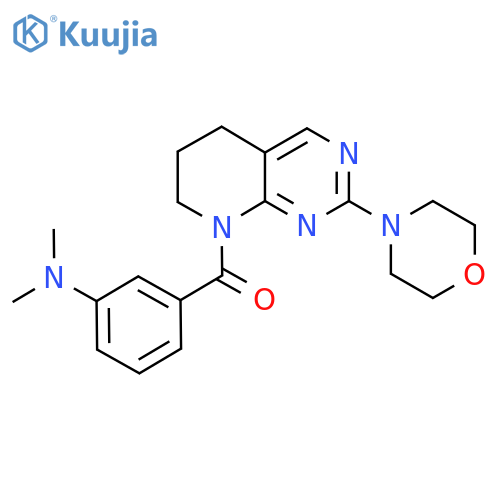 N,N-dimethyl-3-2-(morpholin-4-yl)-5H,6H,7H,8H-pyrido2,3-dpyrimidine-8-carbonylaniline structure