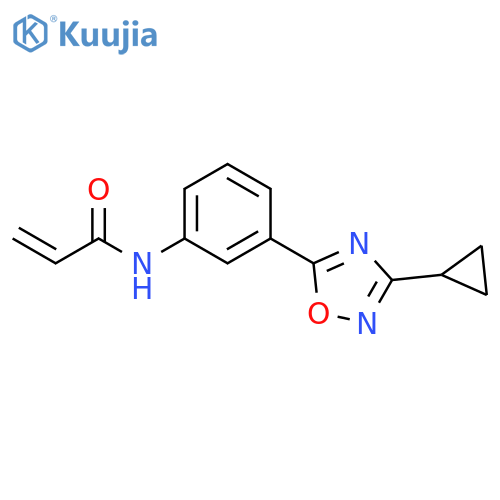 N-[3-(3-Cyclopropyl-1,2,4-oxadiazol-5-yl)phenyl]-2-propenamide structure