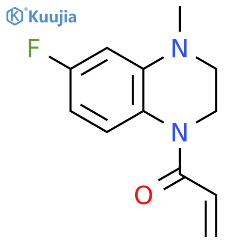 1-(6-Fluoro-3,4-dihydro-4-methyl-1(2H)-quinoxalinyl)-2-propen-1-one structure