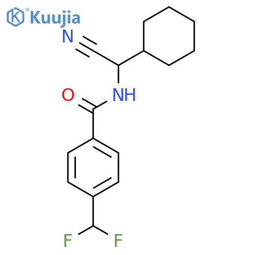 N-[Cyano(cyclohexyl)methyl]-4-(difluoromethyl)benzamide structure