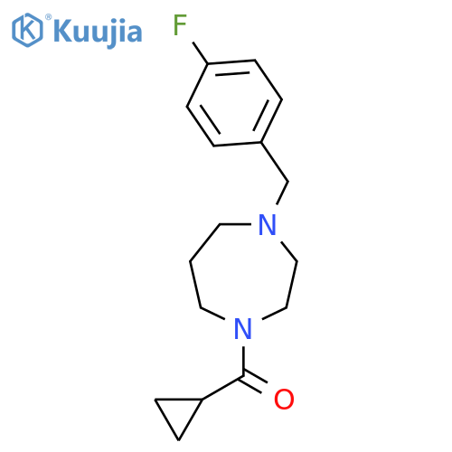 1-Cyclopropanecarbonyl-4-[(4-fluorophenyl)methyl]-1,4-diazepane structure