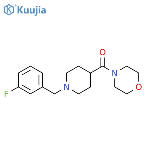 4-{1-(3-fluorophenyl)methylpiperidine-4-carbonyl}morpholine structure