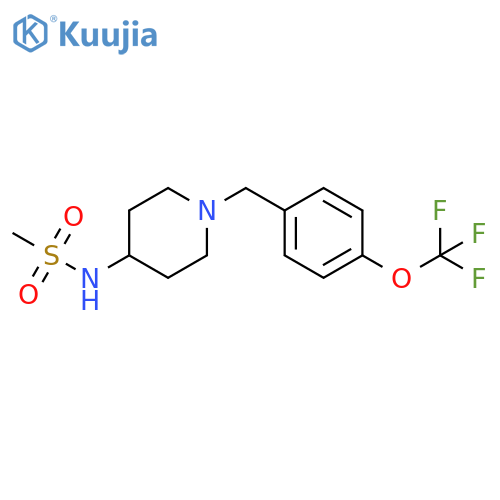 N-(1-{4-(trifluoromethoxy)phenylmethyl}piperidin-4-yl)methanesulfonamide structure
