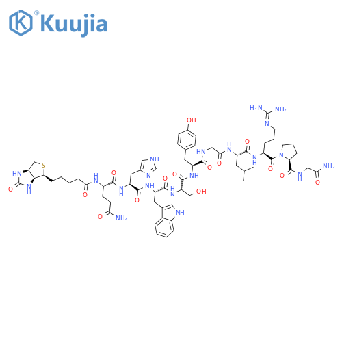 biotinyl-Gln-His-Trp-Ser-Tyr-Gly-Leu-Arg-Pro-Gly-NH2 structure