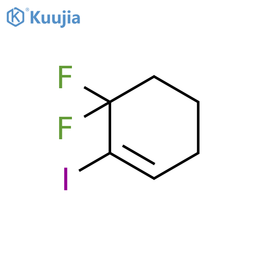 Cyclohexene, 6,6-difluoro-1-iodo- structure