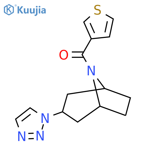 8-(thiophene-3-carbonyl)-3-(1H-1,2,3-triazol-1-yl)-8-azabicyclo[3.2.1]octane structure