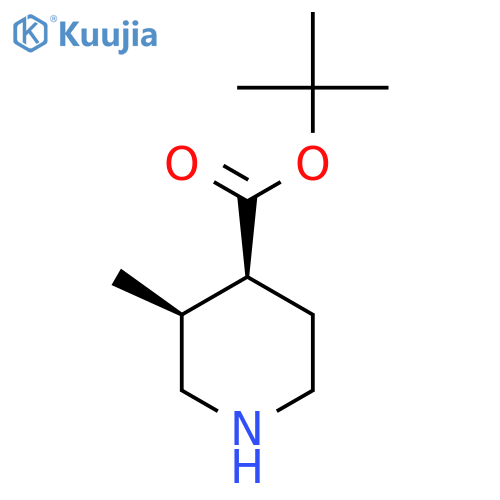 rac-tert-butyl (3R,4R)-3-methylpiperidine-4-carboxylate structure