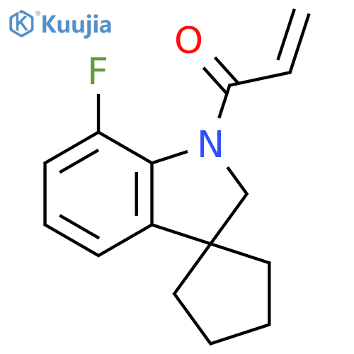 1-{7'-fluoro-1',2'-dihydrospirocyclopentane-1,3'-indole-1'-yl}prop-2-en-1-one structure