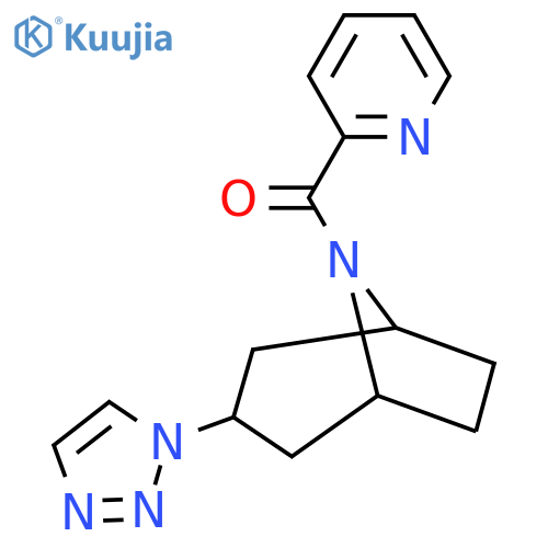 8-(pyridine-2-carbonyl)-3-(1H-1,2,3-triazol-1-yl)-8-azabicyclo[3.2.1]octane structure