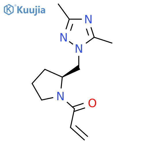 1-[(2S)-2-[(dimethyl-1H-1,2,4-triazol-1-yl)methyl]pyrrolidin-1-yl]prop-2-en-1-one structure