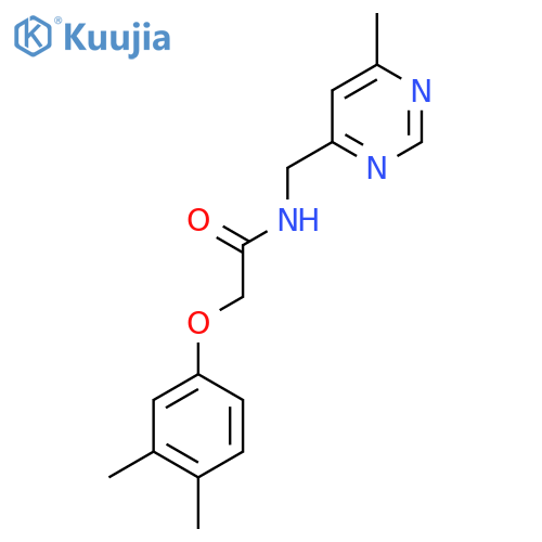 2-(3,4-dimethylphenoxy)-N-[(6-methylpyrimidin-4-yl)methyl]acetamide structure