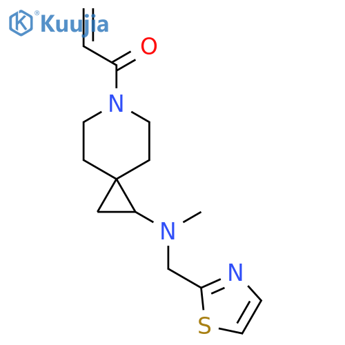 1-(1-{Methyl[(1,3-thiazol-2-yl)methyl]amino}-6-azaspiro[2.5]octan-6-yl)prop-2-en-1-one structure