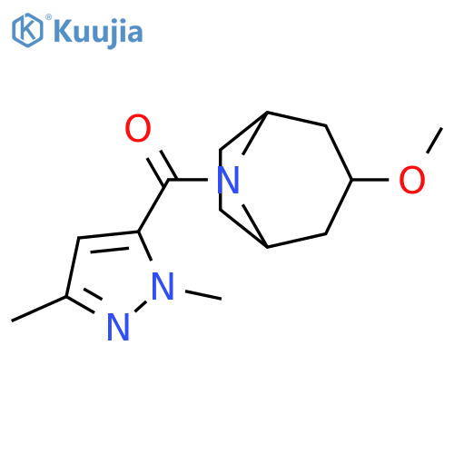 Methanone, (1,3-dimethyl-1H-pyrazol-5-yl)(3-methoxy-8-azabicyclo[3.2.1]oct-8-yl)- structure