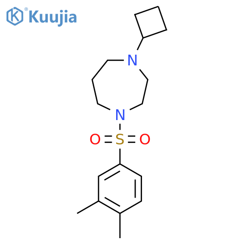 1-cyclobutyl-4-(3,4-dimethylbenzenesulfonyl)-1,4-diazepane structure