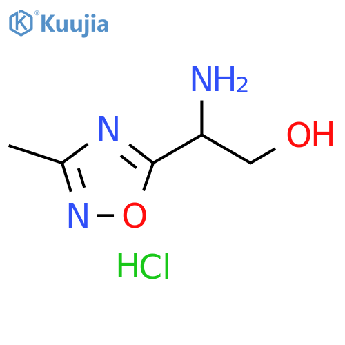 2-amino-2-(3-methyl-1,2,4-oxadiazol-5-yl)ethan-1-ol hydrochloride structure