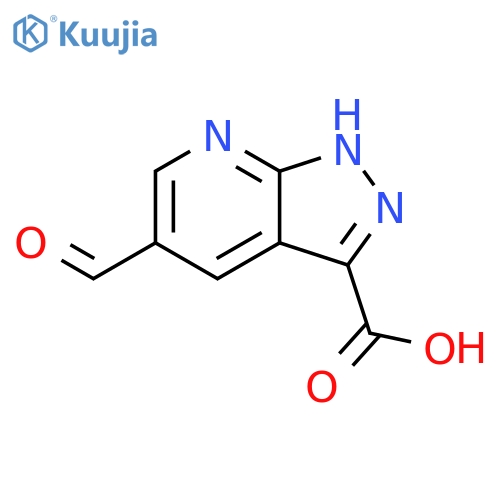 5-formyl-1H-pyrazolo3,4-bpyridine-3-carboxylic acid structure