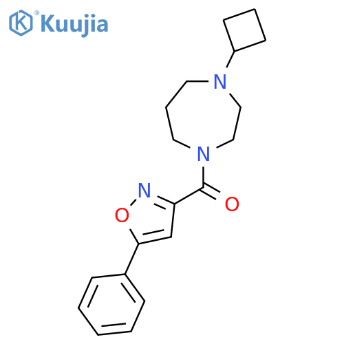 1-cyclobutyl-4-(5-phenyl-1,2-oxazole-3-carbonyl)-1,4-diazepane structure