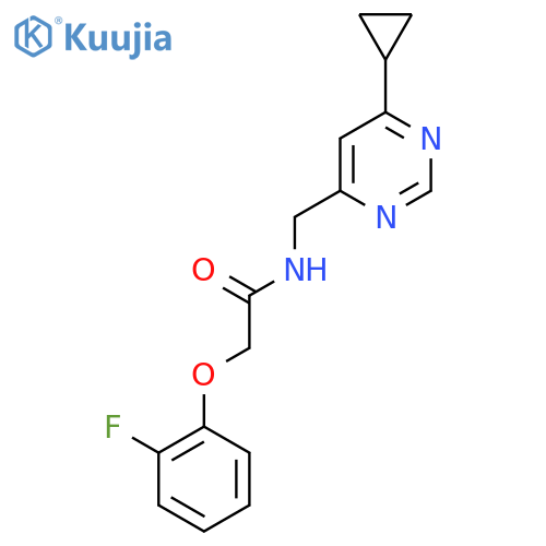 N-[(6-cyclopropylpyrimidin-4-yl)methyl]-2-(2-fluorophenoxy)acetamide structure