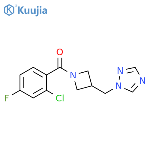 1-{1-(2-chloro-4-fluorobenzoyl)azetidin-3-ylmethyl}-1H-1,2,4-triazole structure