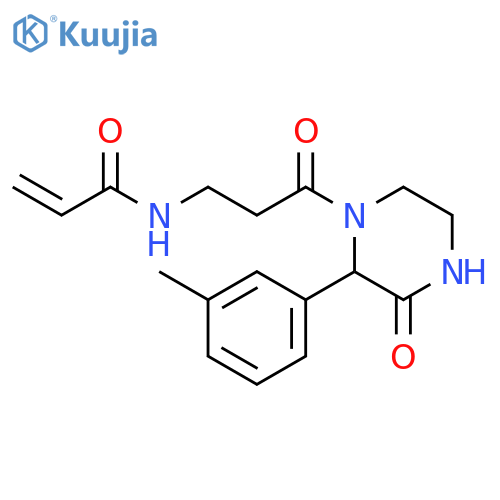 N-[3-[2-(3-Methylphenyl)-3-oxo-1-piperazinyl]-3-oxopropyl]-2-propenamide structure