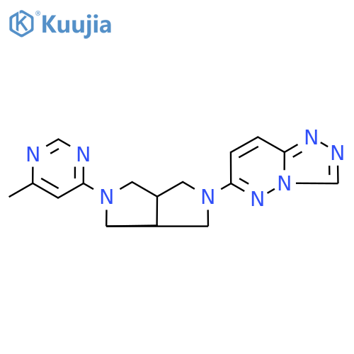 4-methyl-6-(5-{[1,2,4]triazolo[4,3-b]pyridazin-6-yl}-octahydropyrrolo[3,4-c]pyrrol-2-yl)pyrimidine structure