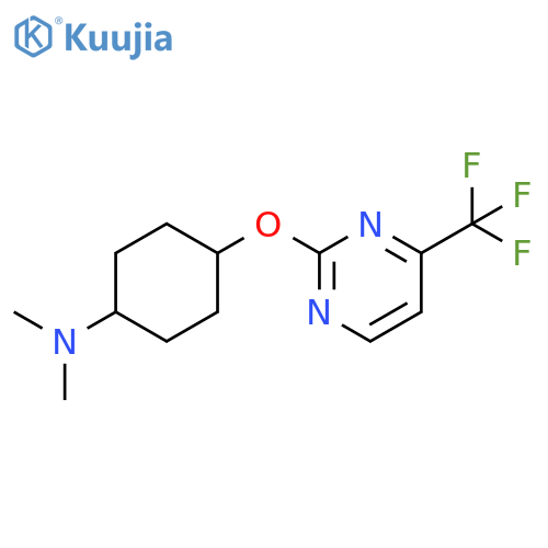 N,N-dimethyl-4-{[4-(trifluoromethyl)pyrimidin-2-yl]oxy}cyclohexan-1-amine structure