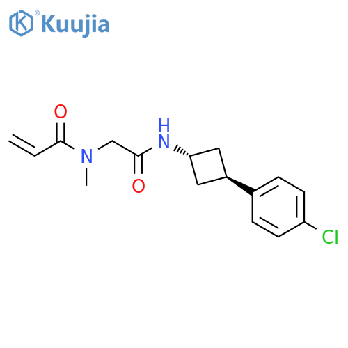 N-[2-[[trans-3-(4-Chlorophenyl)cyclobutyl]amino]-2-oxoethyl]-N-methyl-2-propenamide structure