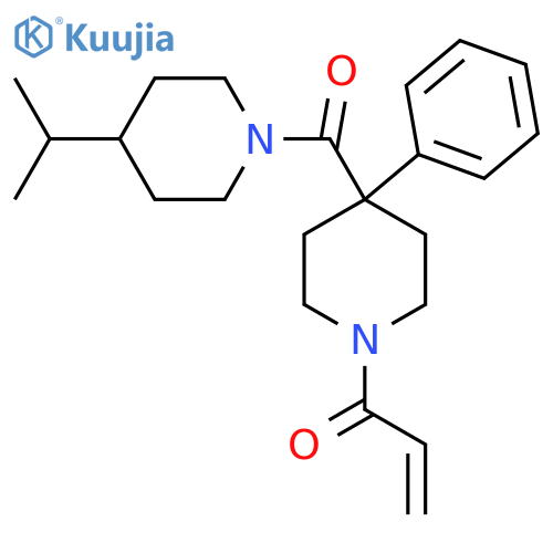 1-[4-Phenyl-4-(4-propan-2-ylpiperidine-1-carbonyl)piperidin-1-yl]prop-2-en-1-one structure