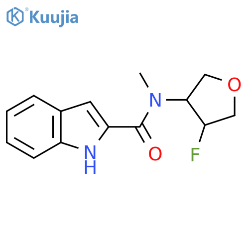 N-(4-fluorooxolan-3-yl)-N-methyl-1H-indole-2-carboxamide structure